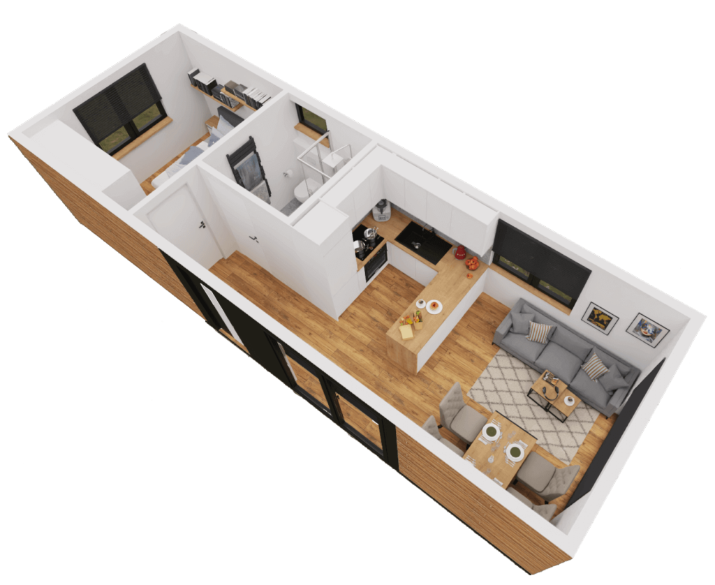 Mobilny Domek całoroczny Miami 35 m²