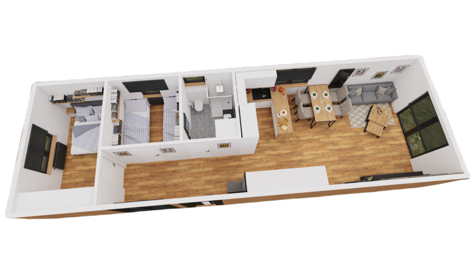 Mobilny Domek całoroczny Tokyo 65 m²