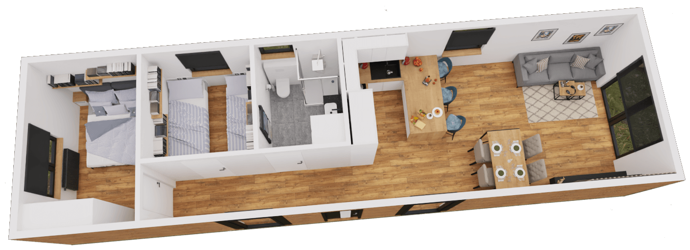Mobilny Domek całoroczny Panama 56 m²